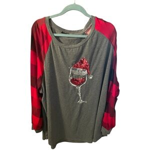 BloomChic Christmas Holiday Top Plus 28W